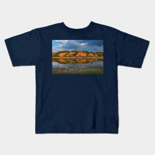 Cliff Reflections on the River by Debra Martz Kids T-Shirt